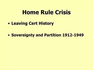 Home Rule Crisis