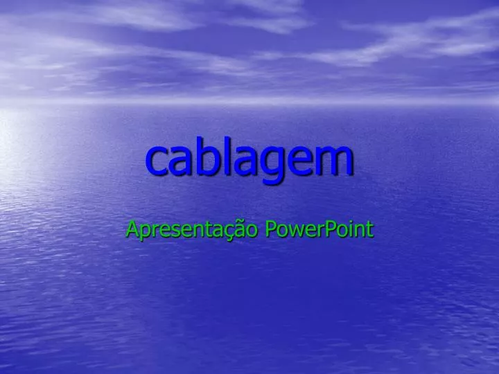 cablagem