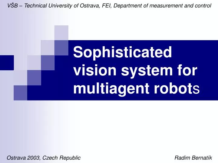 sophisticated vision system for multiagent robot s