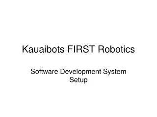 Kauaibots FIRST Robotics