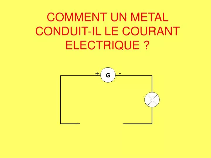 comment un metal conduit il le courant electrique