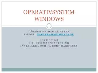 operativsystem windows