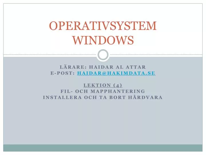 operativsystem windows