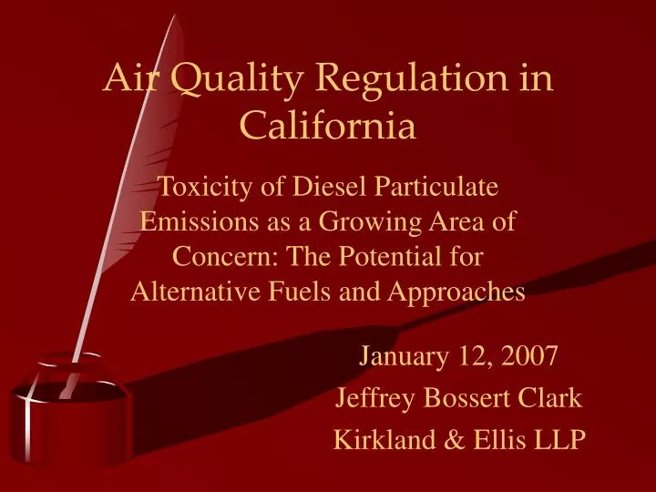 air quality regulation in california