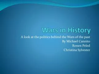 Wars in History