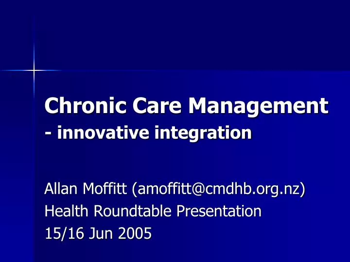 chronic care management innovative integration