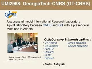 UMI2958: GeorgiaTech-CNRS (GT-CNRS)