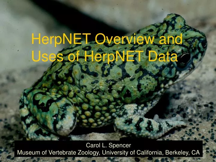 herpnet overview and uses of herpnet data