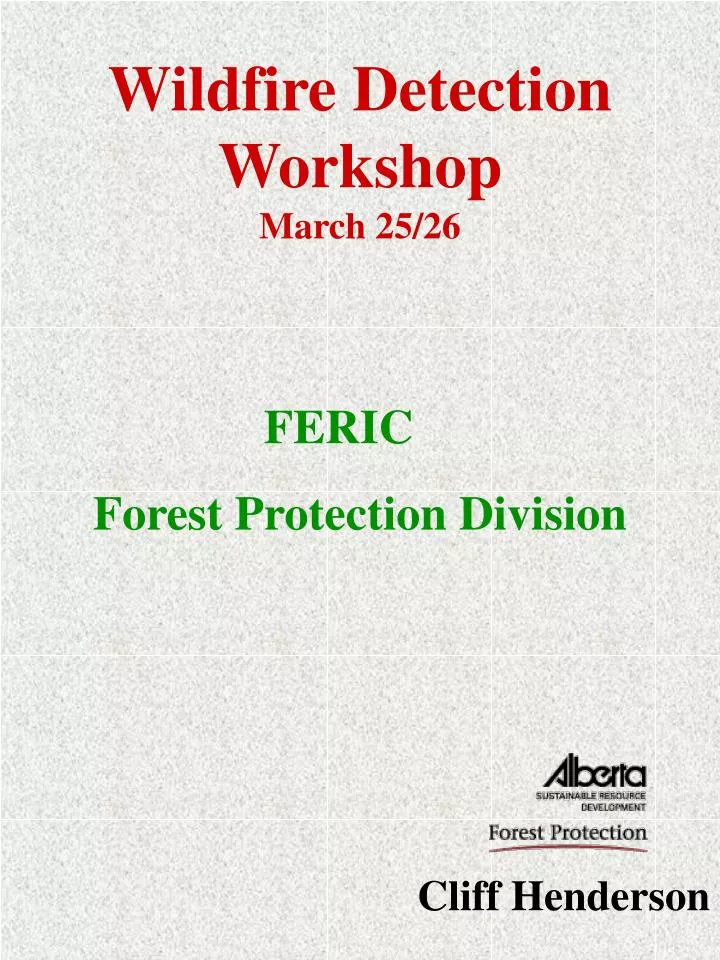 wildfire detection workshop march 25 26