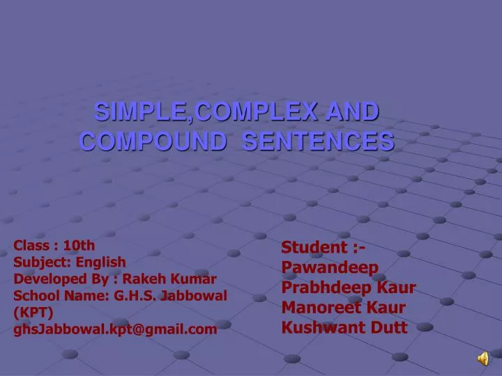 simple complex and compound sentences