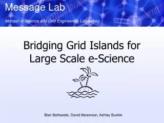 Bridging Grid Islands for Large Scale e-Science
