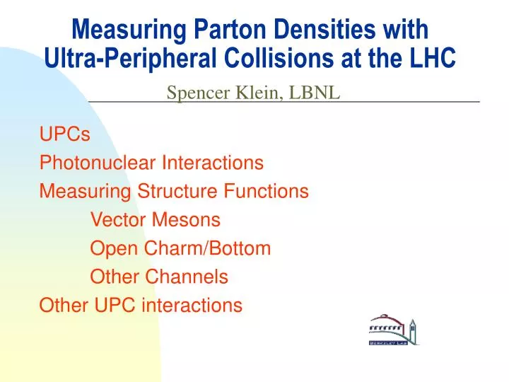 measuring parton densities with ultra peripheral collisions at the lhc