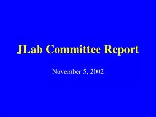 JLab Committee Report