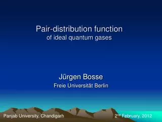 Pair-distribution function of ideal quantum gases