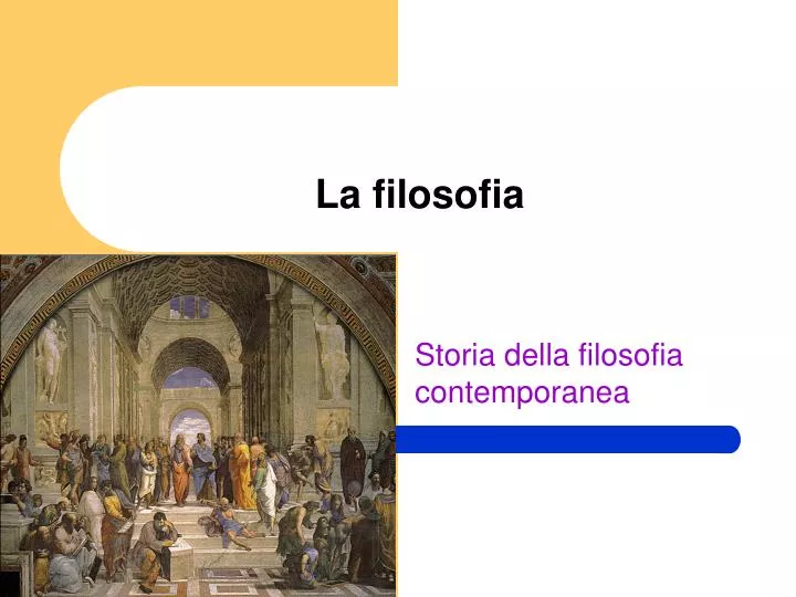 la filosofia