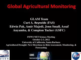 Global Agricultural Monitoring