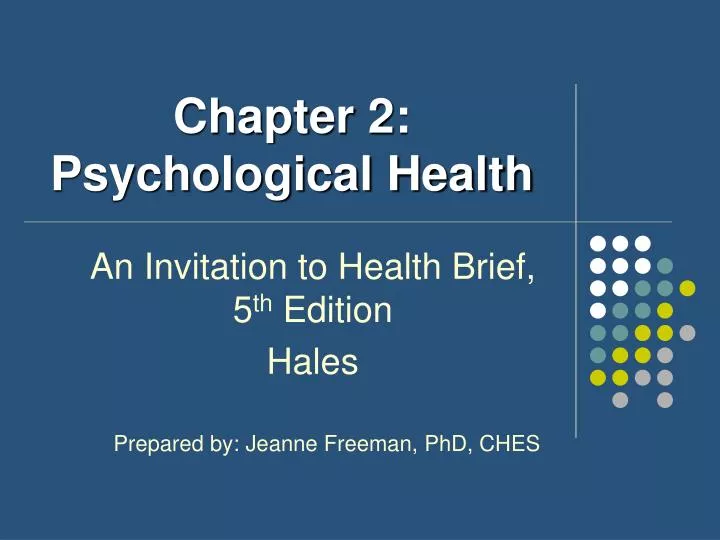 chapter 2 psychological health