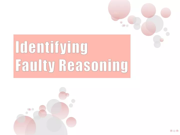 identifying faulty reasoning