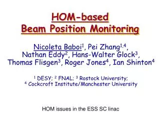 HOM-based Beam Position Monitoring