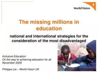 The missing millions in education