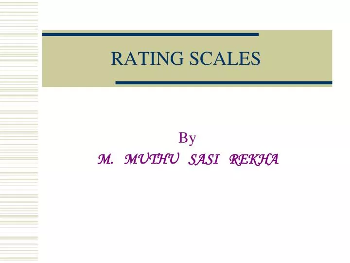 rating scales