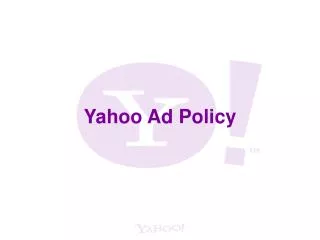 Yahoo Ad Policy