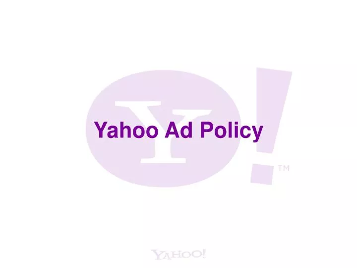 yahoo ad policy