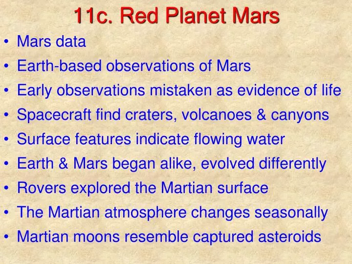 11c red planet mars