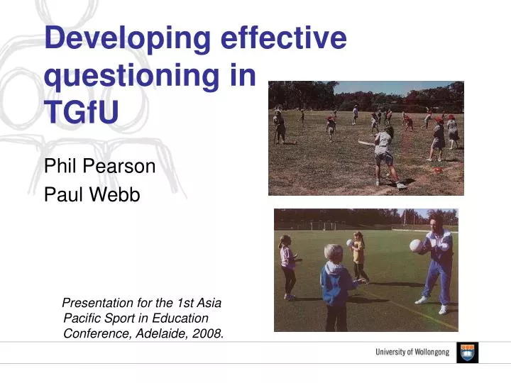 developing effective questioning in tgfu