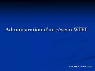 administration d un r seau wifi