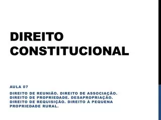 direito constitucional