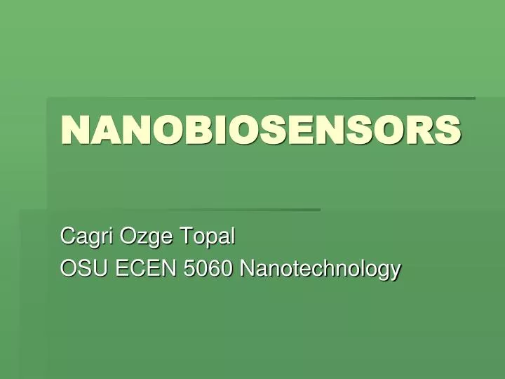 nanobiosensors