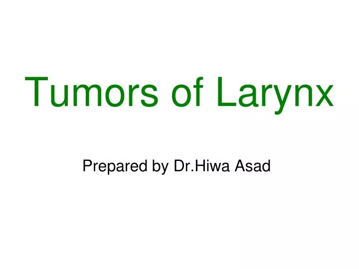 tumors of larynx