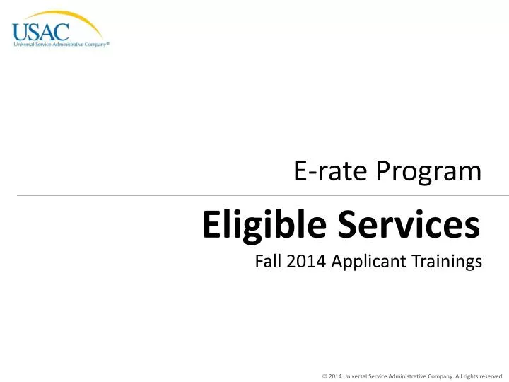 eligible services
