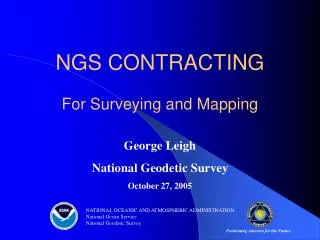 NGS CONTRACTING For Surveying and Mapping