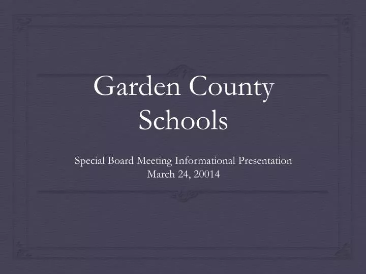 garden county schools