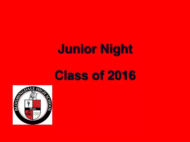 junior night