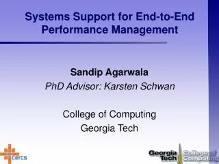 Systems Support for End-to-End Performance Management