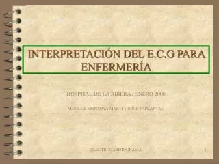 interpretaci n del e c g para enfermer a