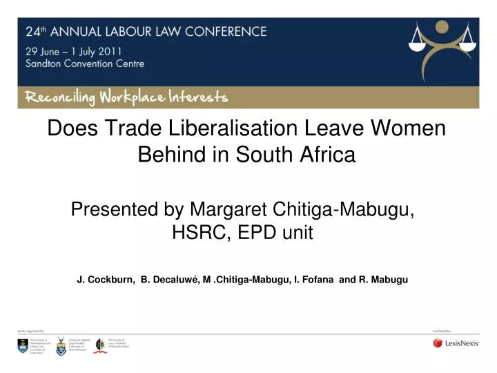 does trade liberalisation leave women behind in south africa