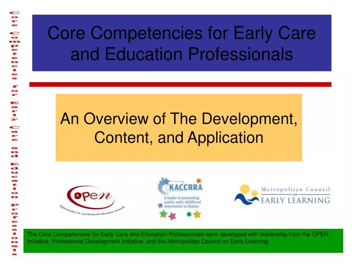 core competencies for early care and education professionals