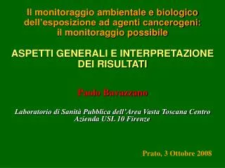 paolo bavazzano laboratorio di sanit pubblica dell area vasta toscana centro azienda usl 10 firenze