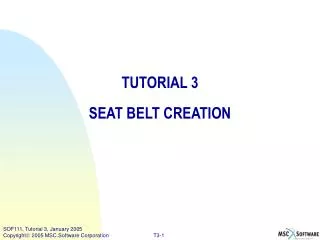 TUTORIAL 3 SEAT BELT CREATION