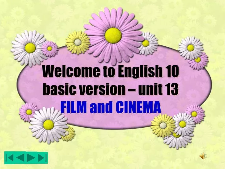 welcome to english 10 basic version unit 13 film and cinema