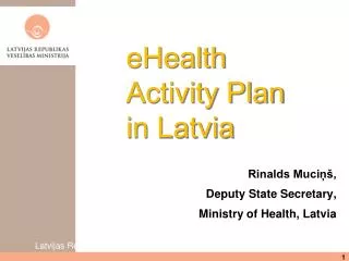 eHealth Activity Plan in Latvia