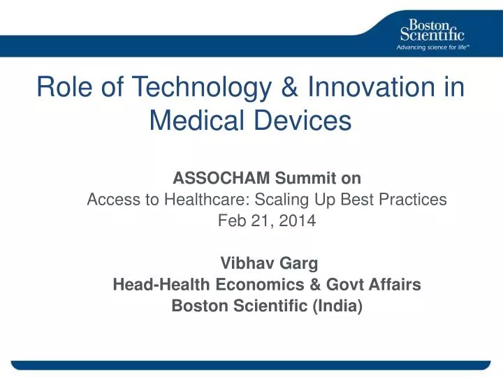 role of technology innovation in medical devices