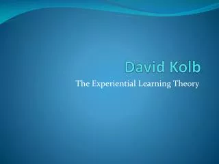David Kolb