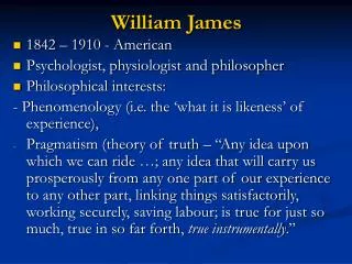 William James