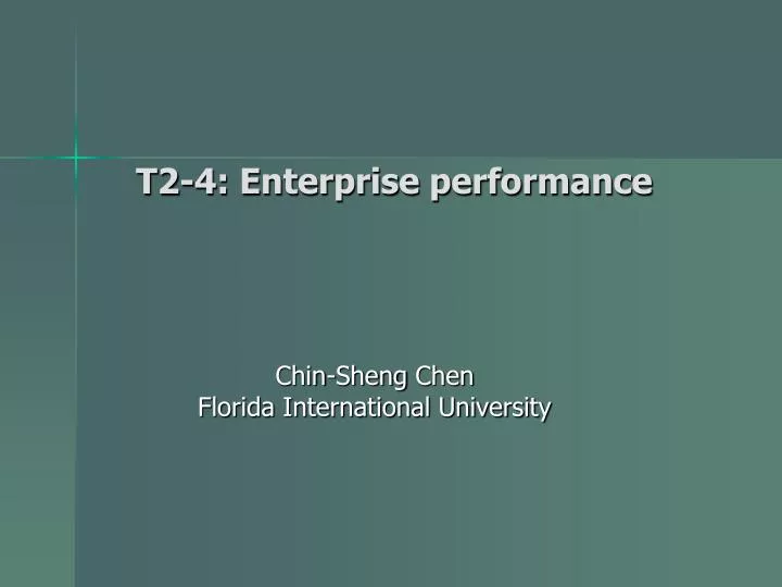 t2 4 enterprise performance