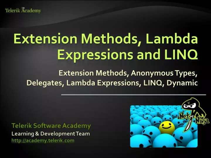extension methods lambda expressions and linq
